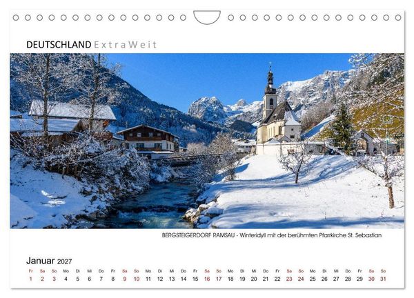 Produktbild: Bergsteigerdorf RAMSAU - Juwel im Berchtesgadener Land (Wandkalender 2027 DIN A4 quer), CALVENDO Monatskalender