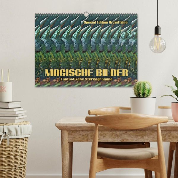 Produktbild: Magische Bilder - fantastische Stereogramme (Wandkalender 2026 DIN A3 quer), CALVENDO Monatskalender