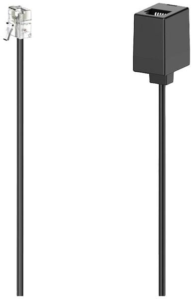 Hama Telefon (analog) Verlängerungskabel [1x RJ11-Stecker - 1x RJ11-Buchse] 6m Schwarz