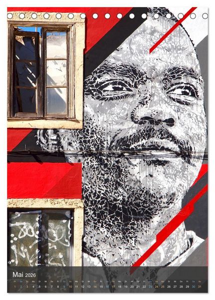 Produktbild: Graffiti Kunst an der frischen Luft (Tischkalender 2026 DIN A5 hoch), CALVENDO Monatskalender