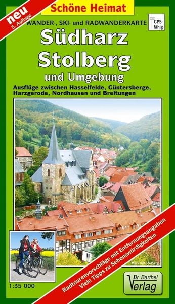 Produktbild: Wander-, Ski- und Radwanderkarte S&uuml;dharz, Stolberg und Umgebung