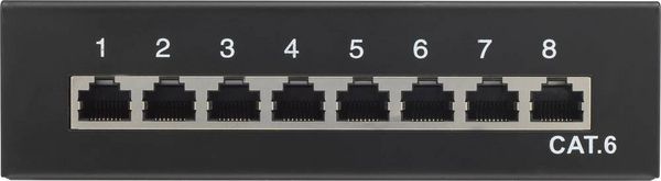 Produktbild: Renkforce 8 Port Netzwerk-Patchbox CAT 6 1 HE Best&uuml;ckt