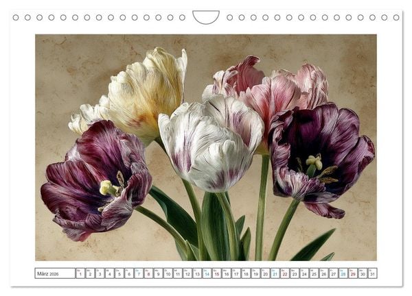 Produktbild: Florale Meisterwerke (Wandkalender 2026 DIN A4 quer), CALVENDO Monatskalender