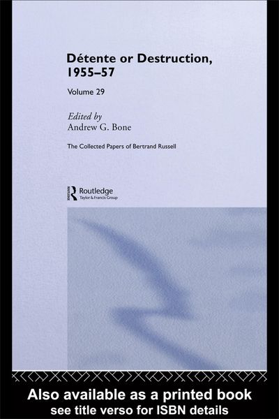 Produktbild: The Collected Papers of Bertrand Russell Volume 29