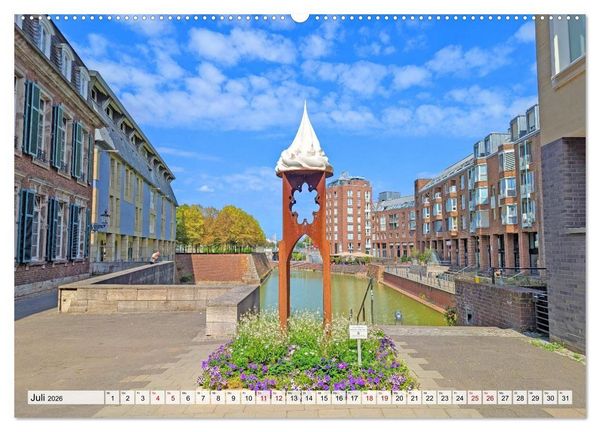 Produktbild: D&uuml;sseldorf Vom Ufer bis zur Skyline (hochwertiger Premium Wandkalender 2026 DIN A2 quer), Kunstdruck in Hochglanz