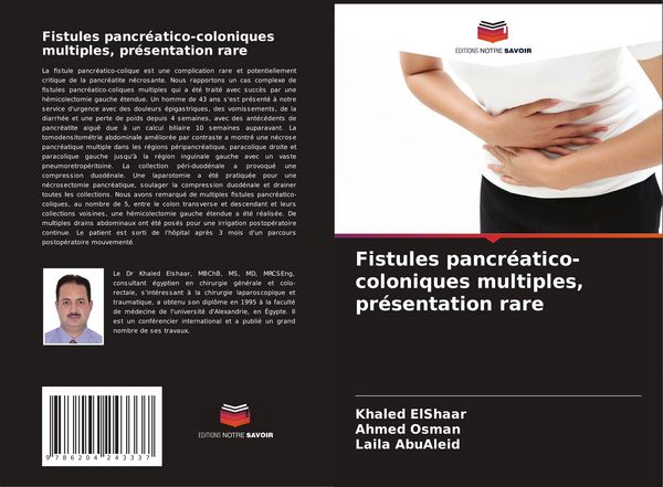 Produktbild: Fistules pancr&eacute;atico-coloniques multiples, pr&eacute;sentation rare