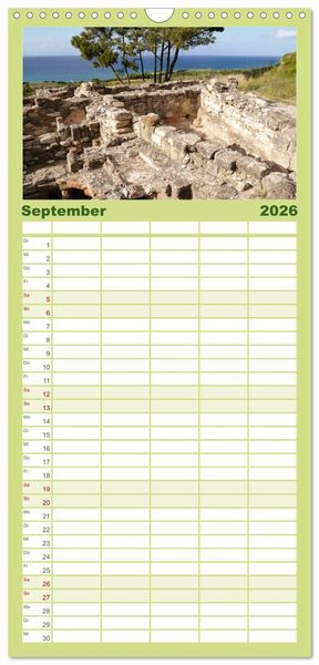 Produktbild: Familienplaner 2026 - Trauminsel Rhodos mit 5 Spalten (Wandkalender, 21 x 45 cm) CALVENDO