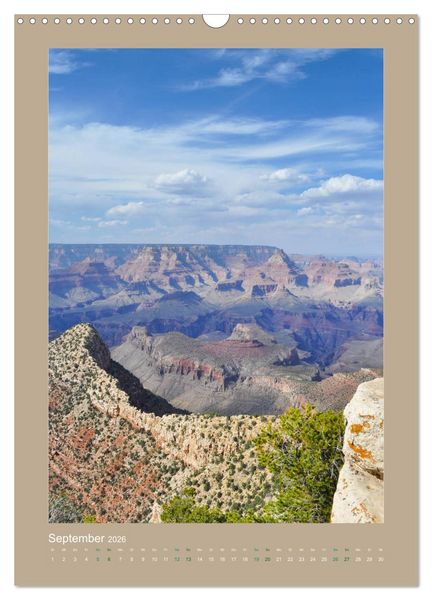 Produktbild: Erlebe mit mir den Grand Canyon (Wandkalender 2026 DIN A3 hoch), CALVENDO Monatskalender