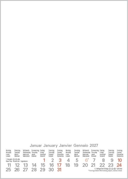 Produktbild: Foto-Malen-Basteln Bastelkalender A5 wei&szlig; 2027