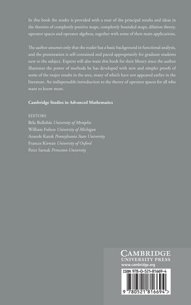Produktbild: Completely Bounded Maps and Operator Algebras
