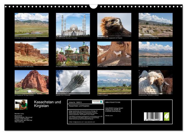 Produktbild: Kasachstan und Kirgistan (Wandkalender 2026 DIN A3 quer), CALVENDO Monatskalender