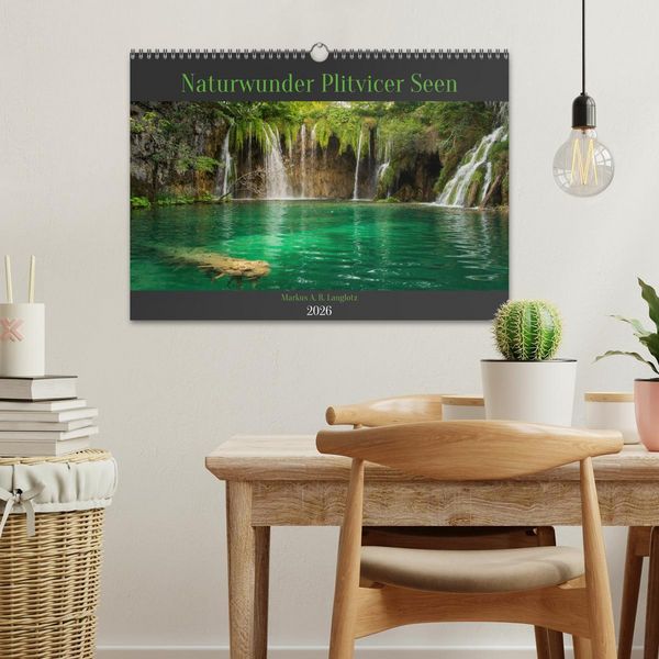Produktbild: Naturwunder Plitvicer Seen (Wandkalender 2026 DIN A3 quer), CALVENDO Monatskalender
