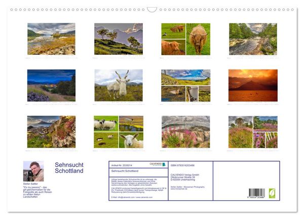 Produktbild: Sehnsucht Schottland (Wandkalender 2026 DIN A2 quer), CALVENDO Monatskalender
