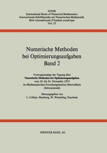 Produktbild: Numerische Methoden bei Optimierungsaufgaben