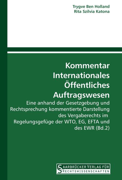 Produktbild: Kommentar Internationales &Ouml;ffentliches Auftragswesen
