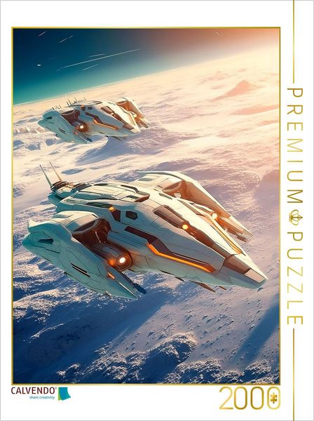 Produktbild: CALVENDO Puzzle Raumschiffe &uuml;ber den Wolken | 2000 Teile Lege-Gr&ouml;&szlig;e 90x67cm Foto-Puzzle f&uuml;r gl&uuml;ckliche Stunden