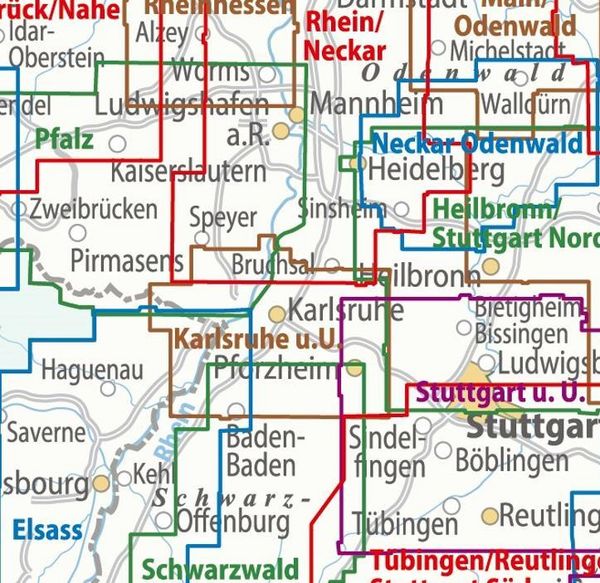 Produktbild: ADFC-Regionalkarte Karlsruhe und Umgebung,1:50.000, reiß- und wetterfest, GPS-Tracks Download