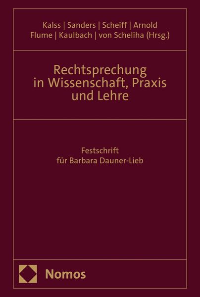 Produktbild: Rechtsprechung in Wissenschaft, Praxis und Lehre