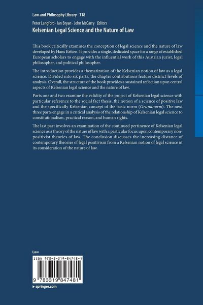 Produktbild: Kelsenian Legal Science and the Nature of Law