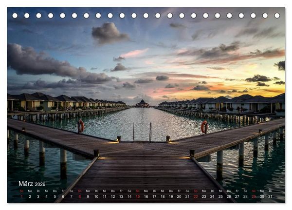 Produktbild: Malediven Impressionen aus dem Paradies (Tischkalender 2026 DIN A5 quer), CALVENDO Monatskalender