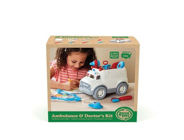 GREENTOYS - Krankenwagen mit Arztausrüstung 10 Teile