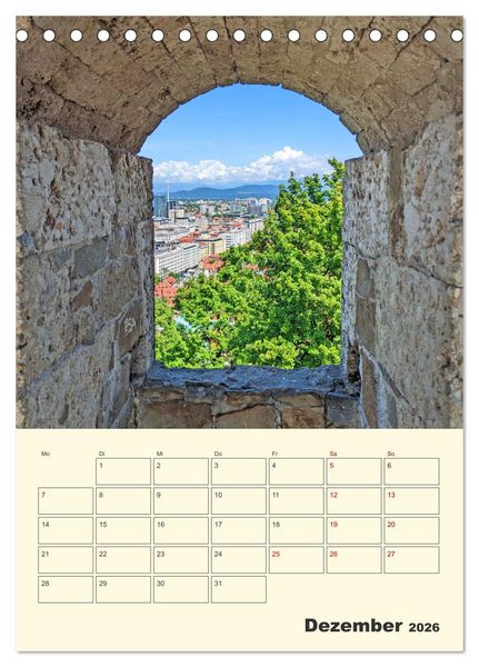 Produktbild: Ljubljana Sloweniens Hauptstadt (Tischkalender 2026 DIN A5 hoch), CALVENDO Monatskalender