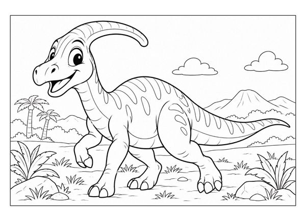 Produktbild: Dino Malbuch f&uuml;r Kinder ab 4 Jahren mit 50 s&uuml;&szlig;en Ausmalbildern