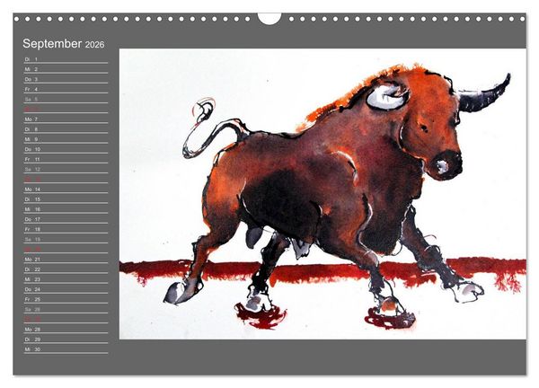 Produktbild: Sternbild Stier (Wandkalender 2026 DIN A3 quer), CALVENDO Monatskalender
