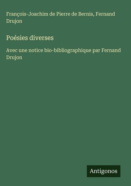 Produktbild: Po&eacute;sies diverses