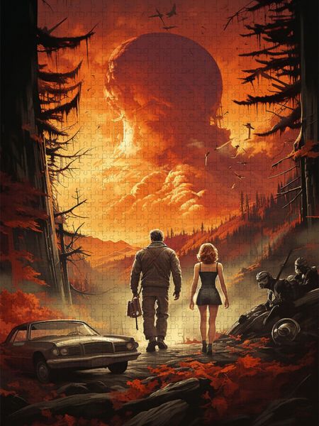 Produktbild: CALVENDO Puzzle F&uuml;rs &Uuml;berleben geboren - historisches Filmplakat zu einem Film, der nie gedreht wurde | 2000 Teile Lege-Gr&ouml;&szlig;e 90x67cm Foto-Puzzle f&uuml;r