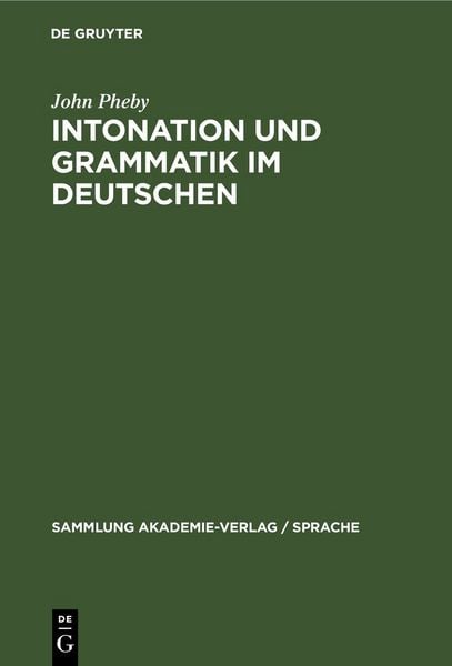 Produktbild: Intonation und Grammatik im Deutschen
