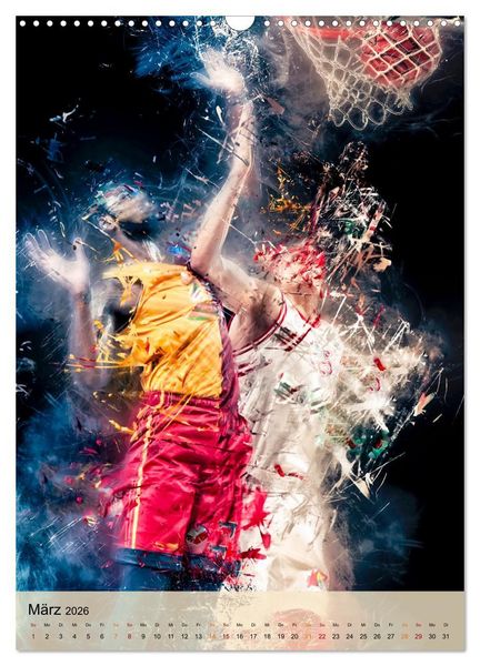 Produktbild: Basketball spektakul&auml;r (Wandkalender 2026 DIN A3 hoch), CALVENDO Monatskalender