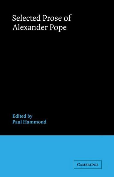 Produktbild: Selected Prose of Alexander Pope