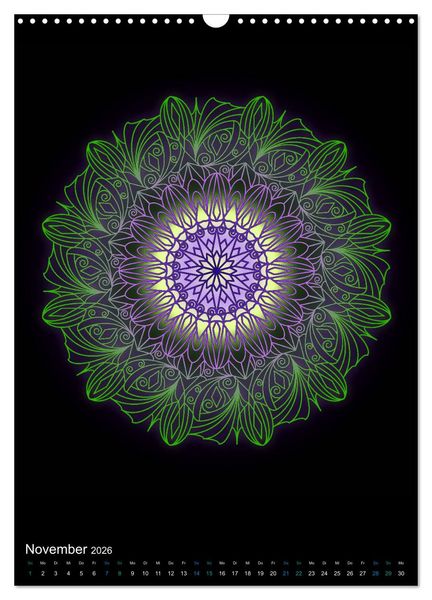 Produktbild: Mandala-Kalender 2026 (Wandkalender 2026 DIN A3 hoch), CALVENDO Monatskalender