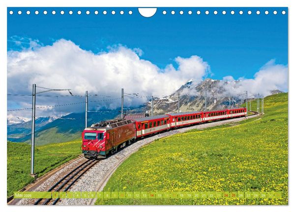 Produktbild: Im Zug durch Schweizer Berge (Wandkalender 2026 DIN A4 quer), CALVENDO Monatskalender