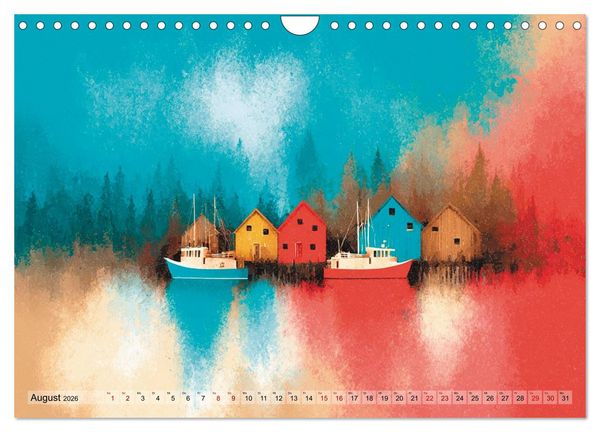 Produktbild: Wenn die Stille in Farbe tropft (Wandkalender 2026 DIN A4 quer), CALVENDO Monatskalender