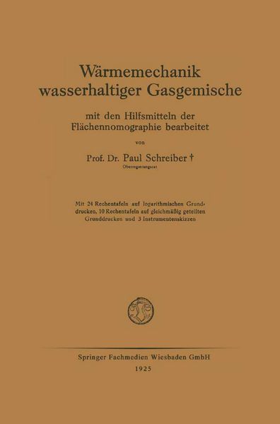 Produktbild: W&auml;rmemechanik wasserhaltiger Gasgemische