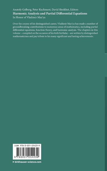 Produktbild: Harmonic Analysis and Partial Differential Equations