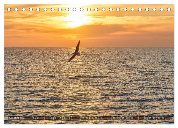 Produktbild: Sonnenunterg&auml;nge an Ostseek&uuml;ste und Bodden (Tischkalender 2026 DIN A5 quer), CALVENDO Monatskalender