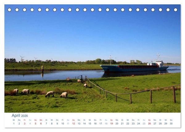 Produktbild: Berne 2026. Impressionen zwischen Weser und Hunte (Tischkalender 2026 DIN A5 quer), CALVENDO Monatskalender