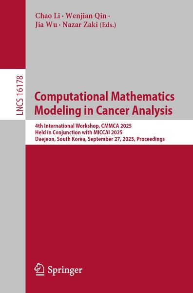 Produktbild: Computational Mathematics Modeling in Cancer Analysis