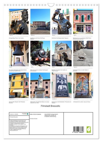 Produktbild: Filmstadt Brescello (Wandkalender 2026 DIN A3 hoch), CALVENDO Monatskalender