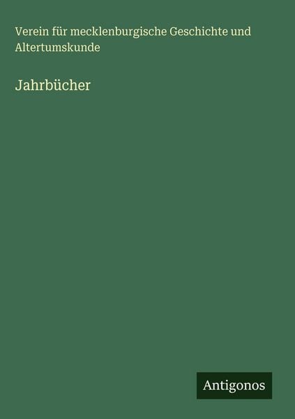 Produktbild: Jahrb&uuml;cher