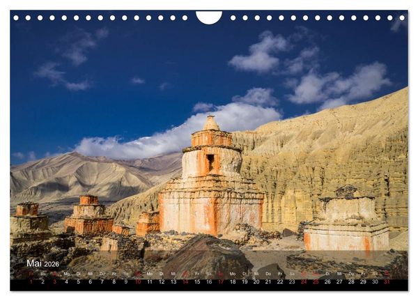 Produktbild: Faszinierende Landschaften der Welt: K&ouml;nigreich Mustang (Wandkalender 2026 DIN A4 quer), CALVENDO Monatskalender