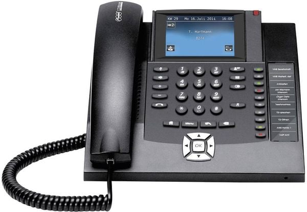 Auerswald COMfortel 1400 Systemtelefon, ISDN Freisprechen Touch-Farbdisplay Schwarz