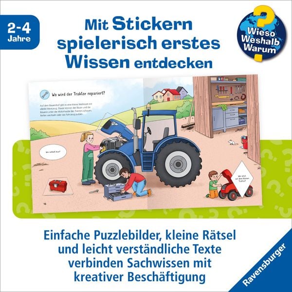Produktbild: Wieso? Weshalb? Warum? junior Stickerheft - Bauernhof