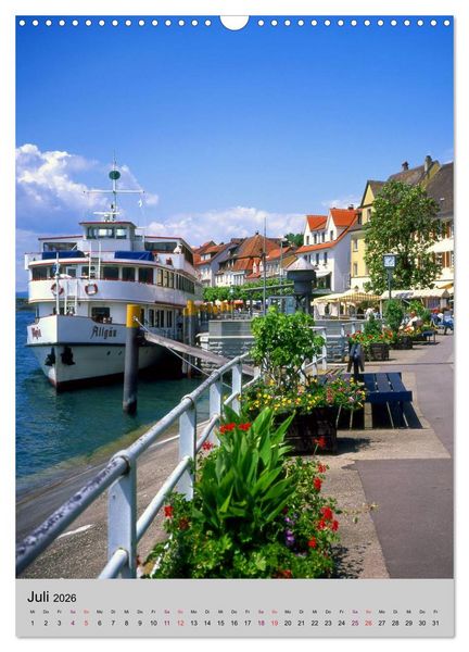 Produktbild: Der Bodensee mit seinen Sehensw&uuml;rdigkeiten (Wandkalender 2026 DIN A3 hoch), CALVENDO Monatskalender