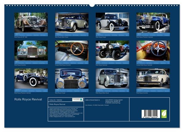 Produktbild: Rolls Royce Revival (hochwertiger Premium Wandkalender 2026 DIN A2 quer), Kunstdruck in Hochglanz