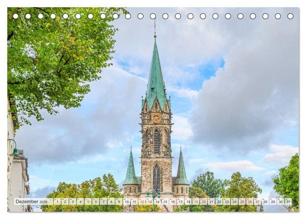 Produktbild: Darmstadt Stadtansichten (Tischkalender 2026 DIN A5 quer), CALVENDO Monatskalender