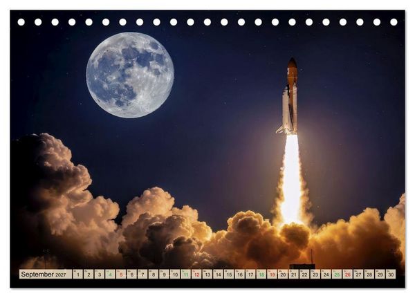 Produktbild: Mond Mission (Tischkalender 2027 DIN A5 quer), CALVENDO Monatskalender